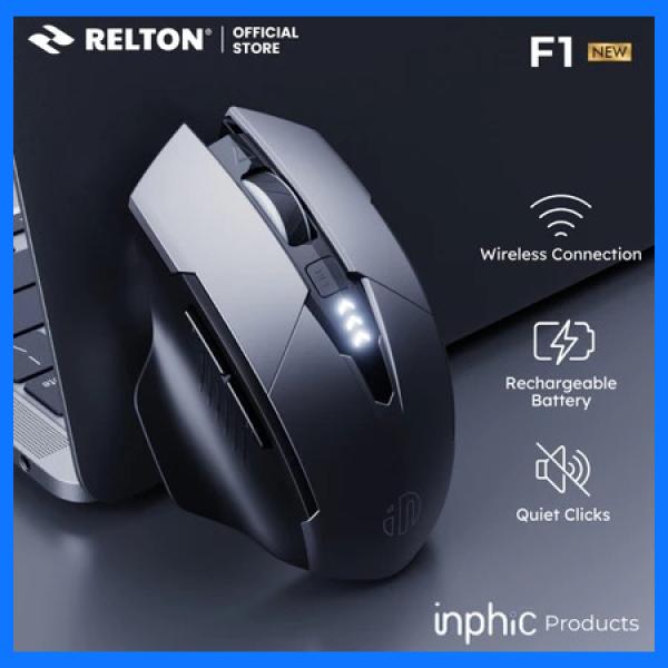 Mouse Gaming Wireless Silent Click Rechargeable Battery F1 INPHIC