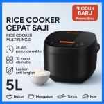Rice Cooker Pintar 5L Kapasitas Besar Memasak Cepat Cerdas, Alat Masak Elektrik Praktis untuk Dapur Alat Masak Elektrik Praktis untuk
