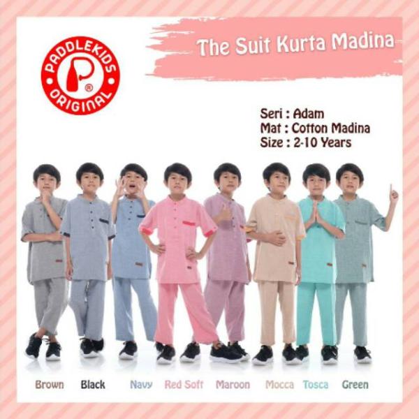 Setelan Koko Anak Bahan Katun Madina/The Suit Kurta Madina by Paddlekids