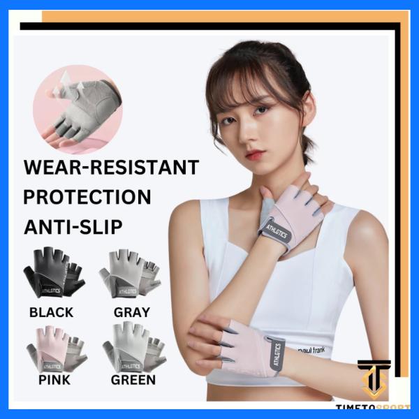 TIMETOSPORT Sarung Tangan Olahraga Gym Sepeda Perlindungan Matahari non-slip Bernapas Half Finger Glove 3012
