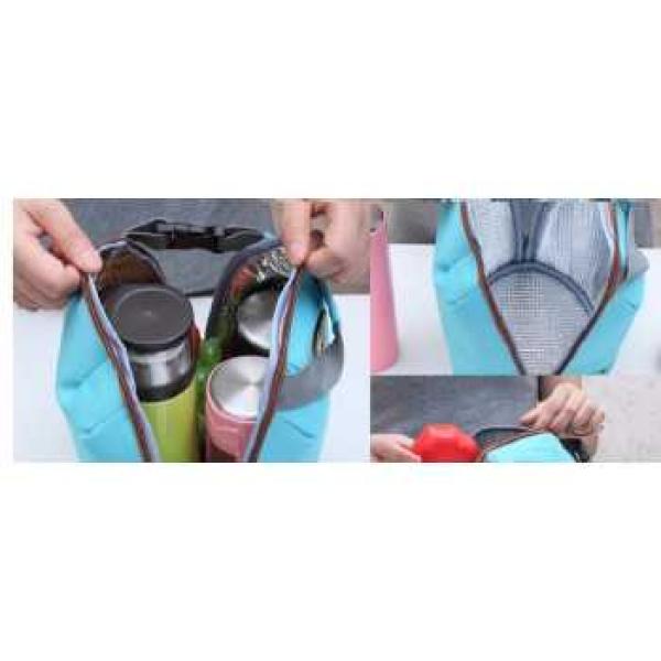 tas cooler bag polkadot hand carry portable ice pack cooler bta093